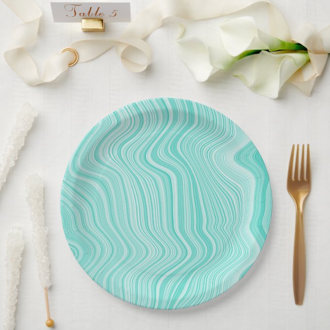 Assiettes en Papier Rondes pour une Affaire Classi (Mariage)