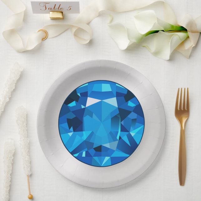 Assiettes en papier Saphir (Mariage)
