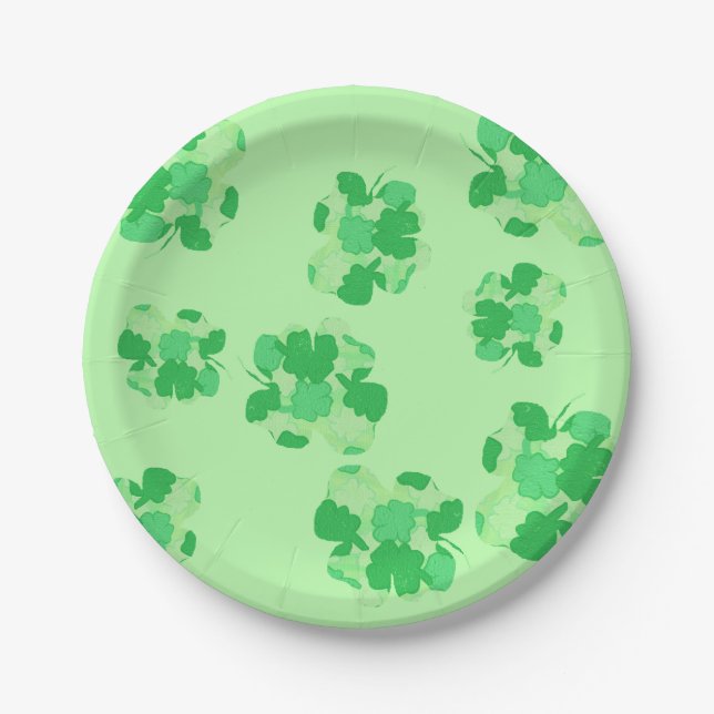 Assiettes en papier Shamrock de Shamrocks (Devant)