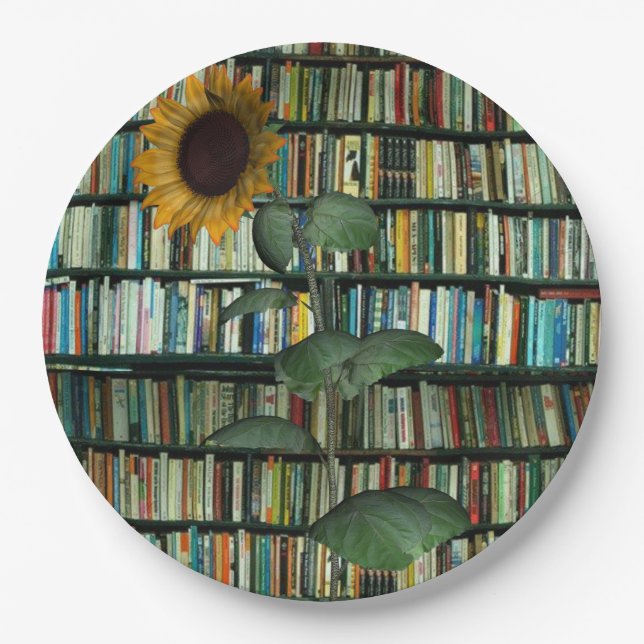 Assiettes en papier Sunflower Books (Devant)