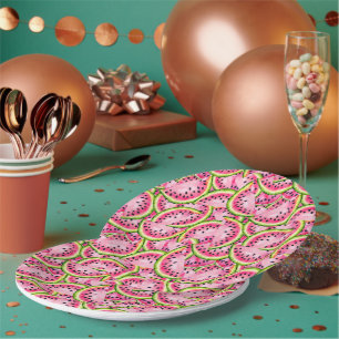 Assiettes en papier Surprise Pastèque