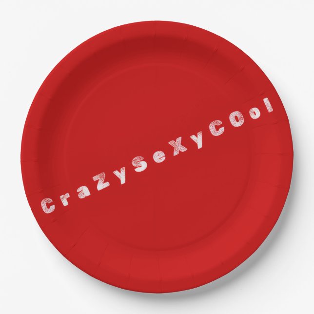 Assiettes en papier thème CrazySexyCool (Devant)