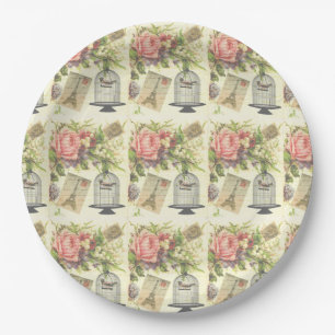 Assiettes en papier thème vintage Paris français
