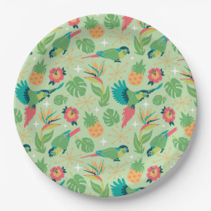 Assiettes en papier Tiki Parrot