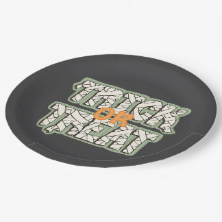 Assiettes en papier « Trick Or Treat » thème momie