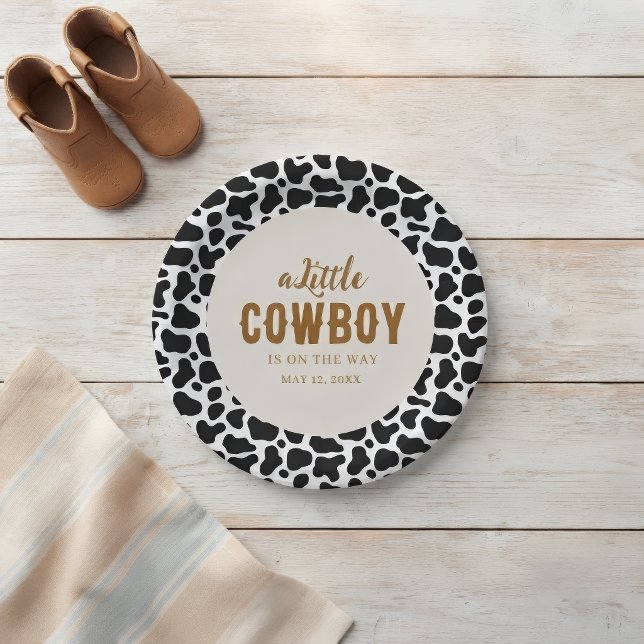 Assiettes en papier western cowboy avec impression (Créateur téléchargé)