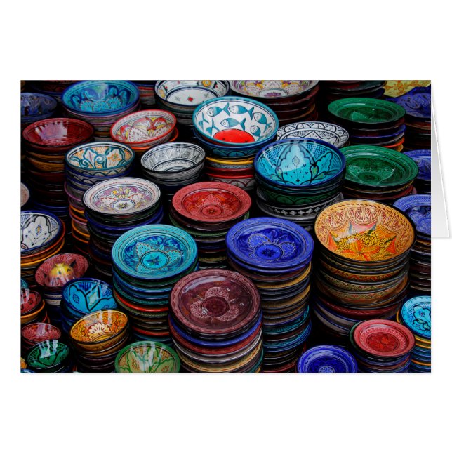 Assiettes marocaines au marché (Devant horizontal)