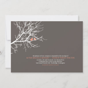 Assis dans un Faire-part de mariage d'arbre