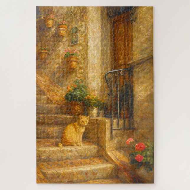 Assisi Italie Chat Puzzle d'Art de Style Rococo Fi (Vertical)