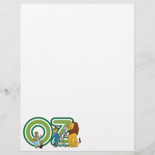 Assistant vintage de caractères Oz et de lettres t
