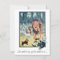 Assistant vintage de Oz, Invitation Baby shower fi