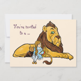 Assistant vintage d'Oz, Invitation de fête d'anniv