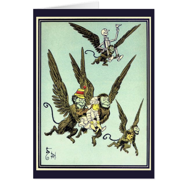 Assistant vintage d'Oz, singes volants avec Doroth (Devant)