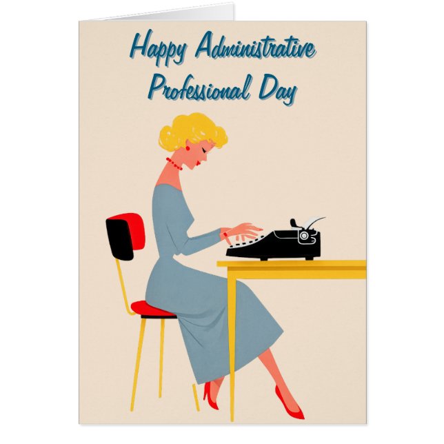 Assistante Administrative Vintage – Bureau Rétro  (Devant)