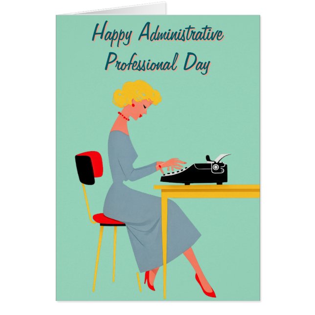 Assistante Administrative Vintage – Bureau Rétro  (Devant)