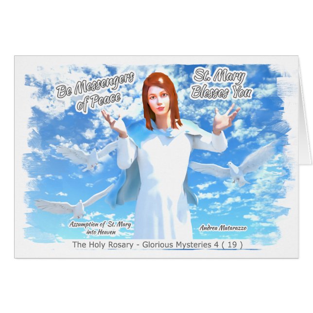 Assomption de Sainte Marie dans le Ciel 2 Carte (Devant Horizontal)