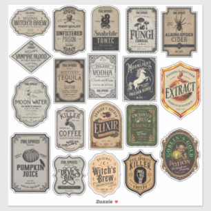 Assortiment de 19 autocollants Halloween