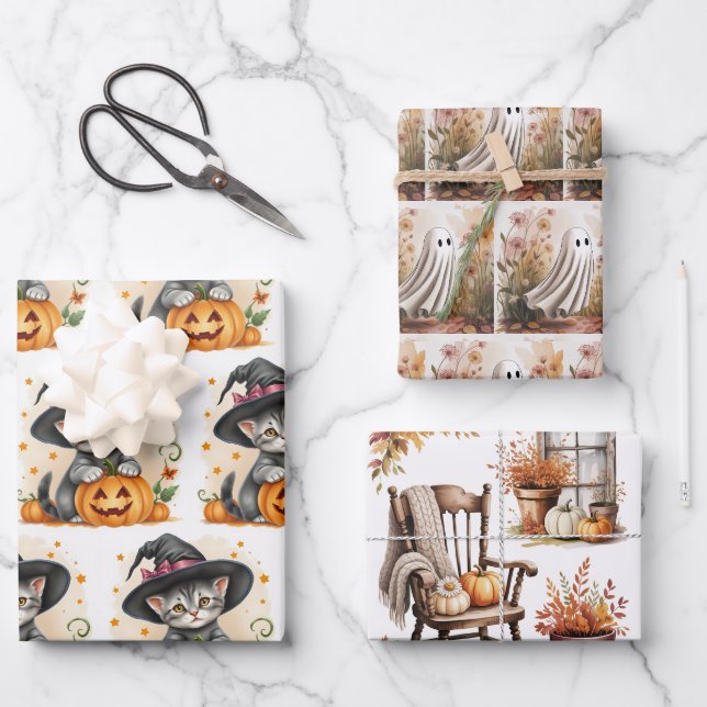 Assortiment Whimsical de l'automne, Papier d'envel (Recto)