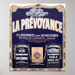 Assurance accident, Poster vintage.