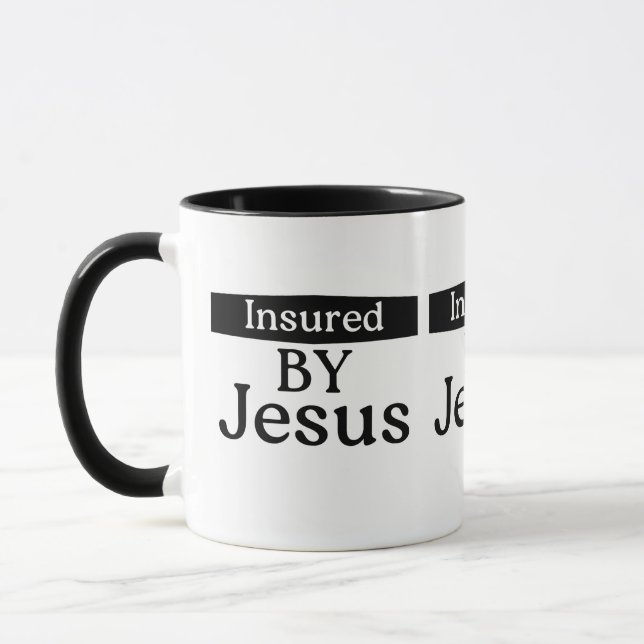 Assuré par Jésus Foi Chrétienne sur la tasse de ca (Gauche)