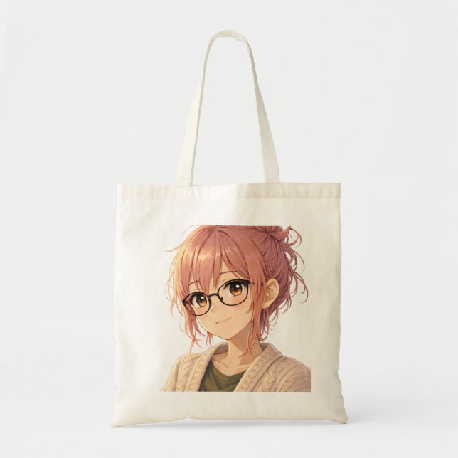 Aster™ Cute Aesthetic Girl Tote Bag Cozy Vibes (Devant)