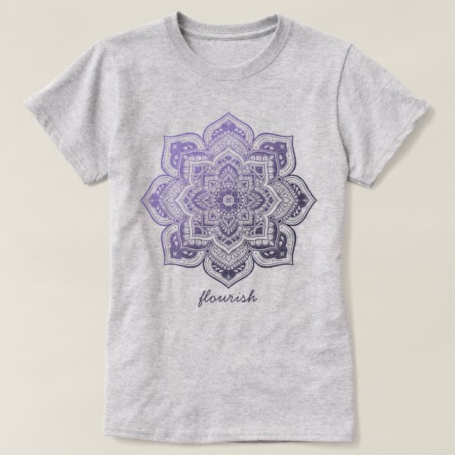 Aster Mandala Personalized T-Shirt (Design devant)