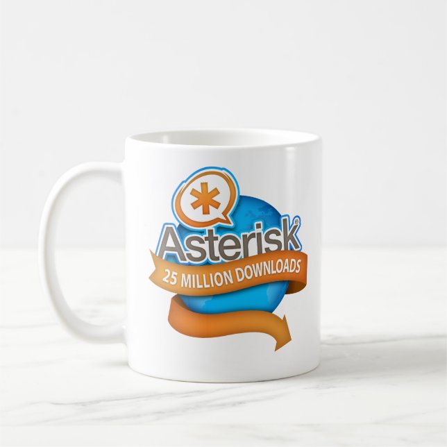 Asterisk 25 millions de téléchargements Mug (Gauche)