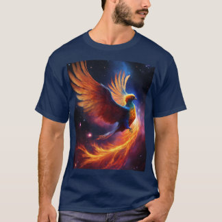 Astral Flame : Nebula Phoenix Design T-shirt