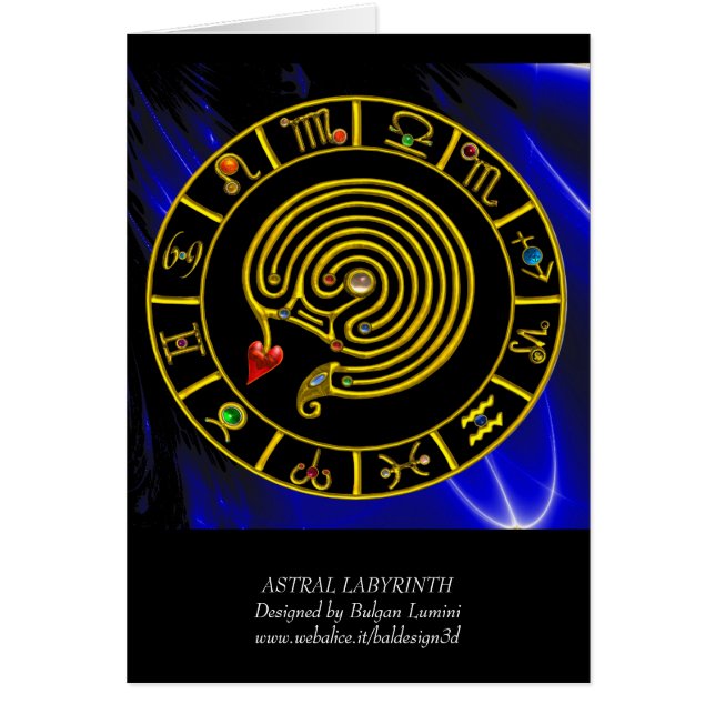 ASTRAL LABYRINTH GOLD ZODIAC CHART Astrologie (Devant)