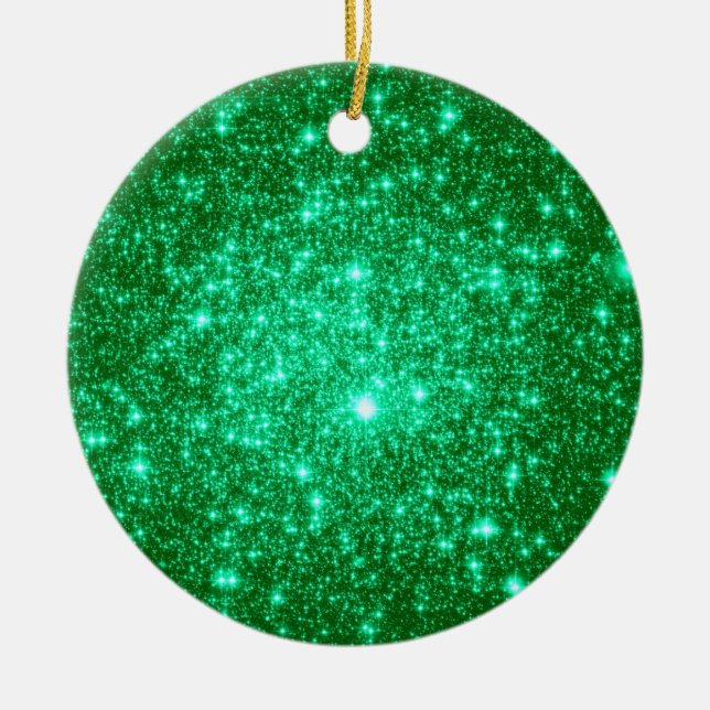 Astral Parties scintillant Vert ornements de Noël (Devant)