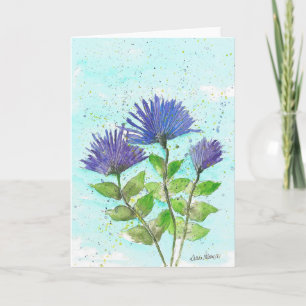 Astres aquarelle, Note, Cartes de voeux