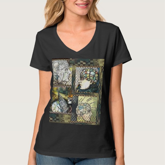 "Astrolabe 23" T-shirt nano de V-Cou de Hanes des (Devant)