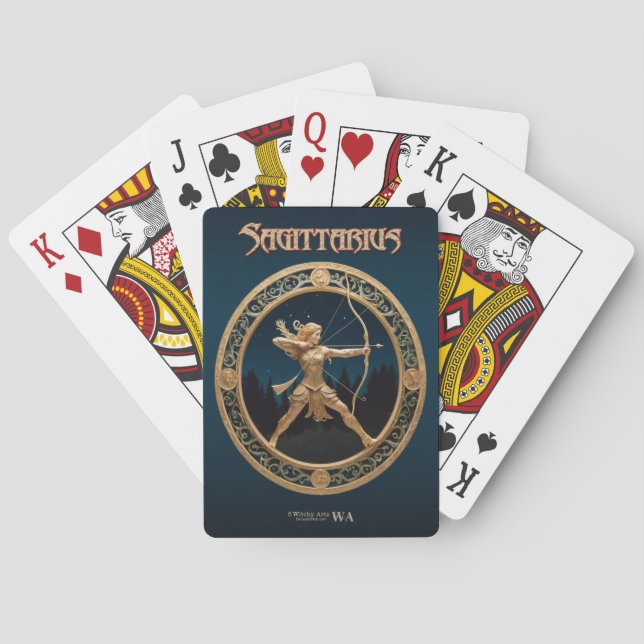 Astrologie Cartes de Jeu - Sagittaire Symbole Zodi (dos)