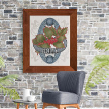 Astrologie des fleurs et affiche magique - Holly