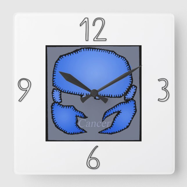 Astrologie Symbole Zodiaque Cancer Horloge murale (Recto)