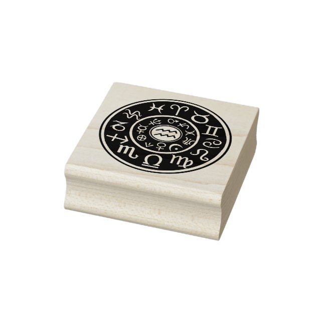 Astrologie Verseau Zodiaque Design Tampon (Tampon)
