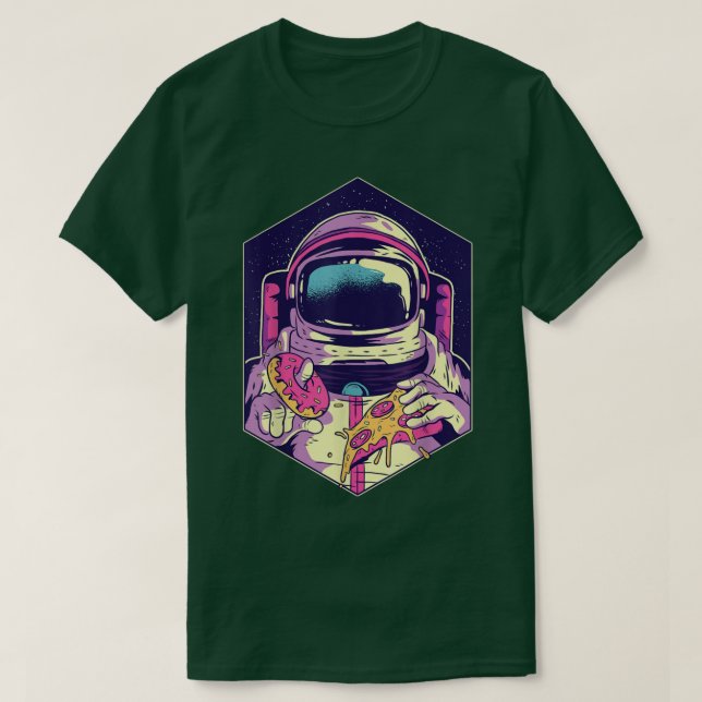 Astron Avec T-shirt Pizzaslice Astronaut Pizza (Design devant)