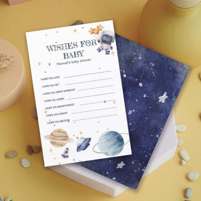 Astronaunt Rocketship Baby shower Baby Bingo Jeu (Astronaunt Rocketship Baby Shower Baby Bingo Game)