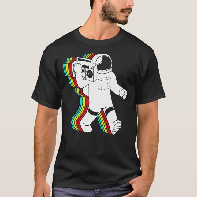 Astronaut avec boombox Classic T-shirt (Devant)