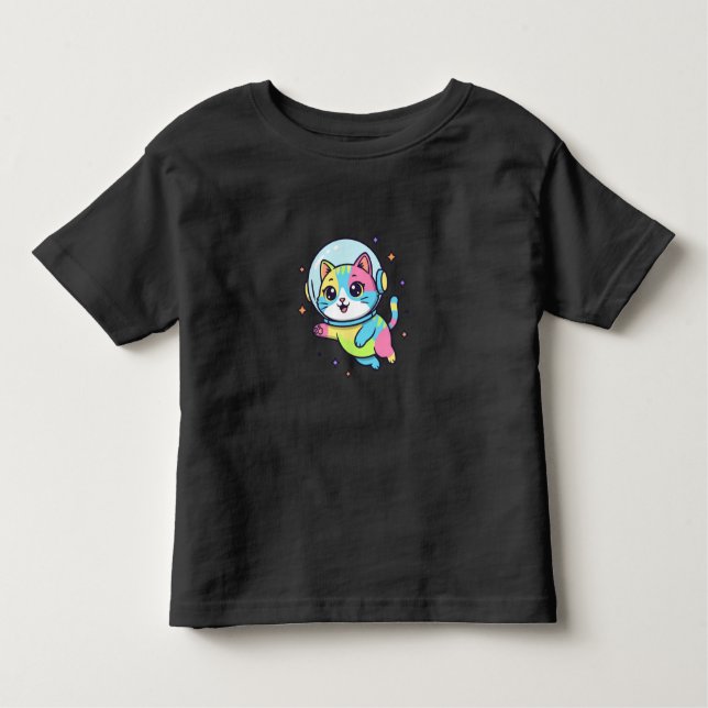 Astronaut Cat Kids T-Shirt (Devant)