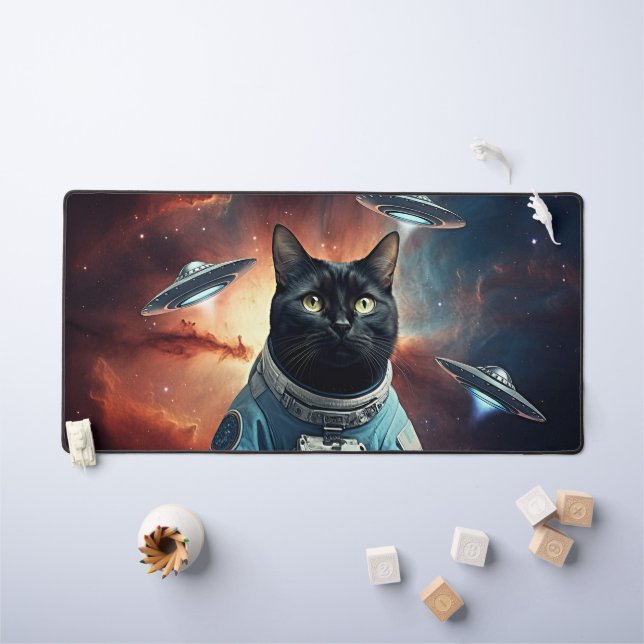 Astronaut de chat galactique (Tableau pour enfants)