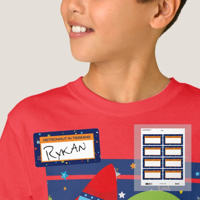 Astronaut en formation Nom Balise Stickers (Astronaut in Training Name Tags)