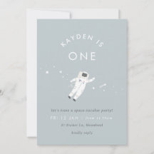 Astronaut Enfants Espace Anniversaire Invitation