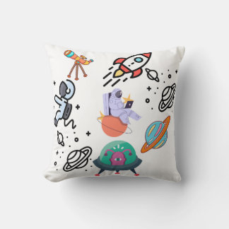 "Astronaut et Coussin télescope de rêve cosmique"