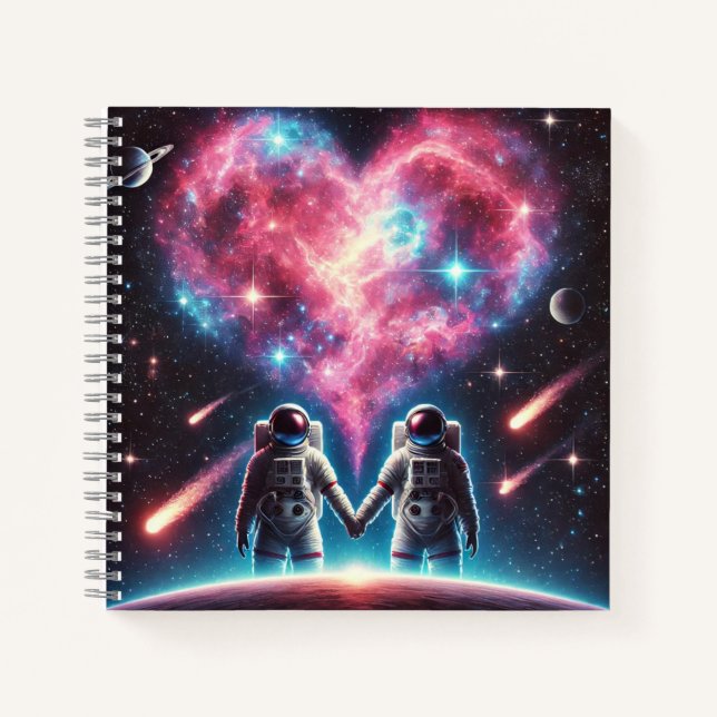 Astronaut Galaxy Carnet Spiral (Devant)