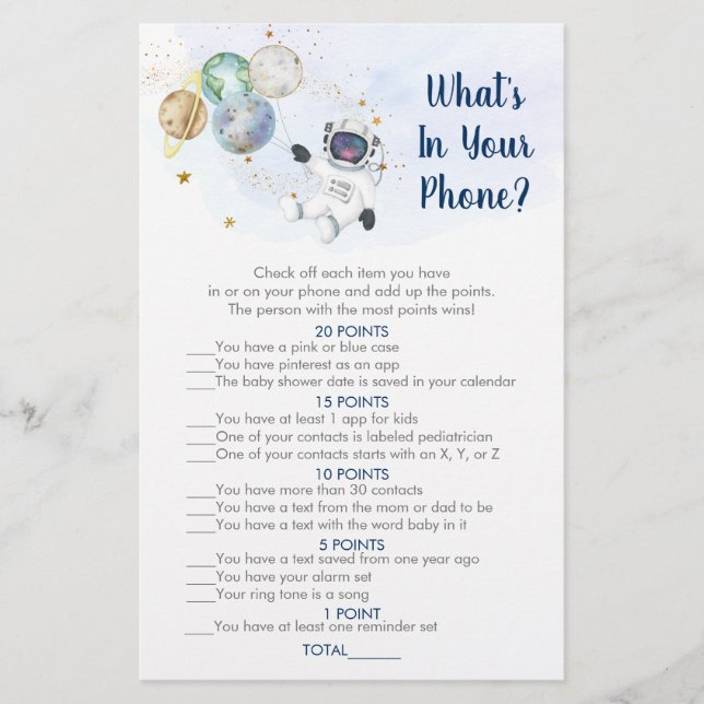 Astronaut Gold Galaxy Ce qui est dans votre jeu de (Devant)