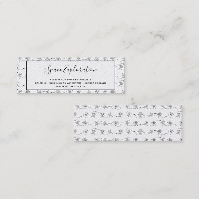 Astronaut Mini Carte de visite (Devant / Derrière)