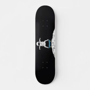 Astronaut Skateboard Sur La Lune