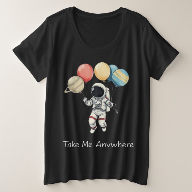 Astronaute avec Planètes à ballon (Design devant)