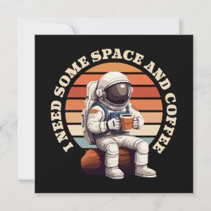 Astronaute buvant du café